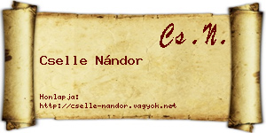 Cselle Nándor névjegykártya
