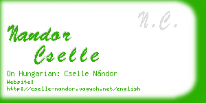 nandor cselle business card